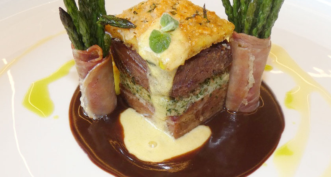 Obrazi od boškarina s kvarnerskim škampima i divljim šparogama